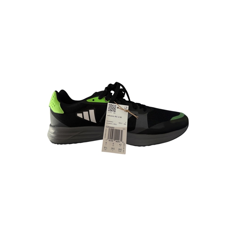 Adidas Adizero RC 4 M Mens Running Shoes Black Green GX6660 Size 8.5